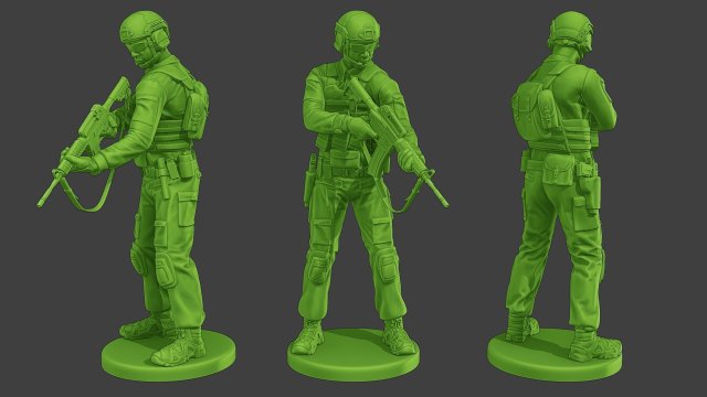 US Special Forces USSF1 004 3D Принт Модель .c4d .max .obj .3ds .fbx .stl .blend 