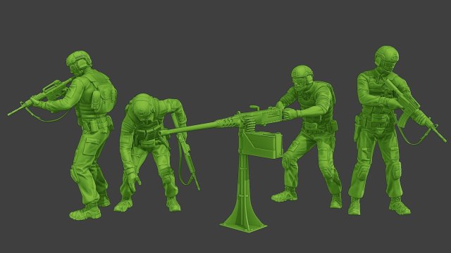 US Special Forces USSF1 Pack 1 3D Принт Модель .c4d .max .obj .3ds .fbx .stl .blend 