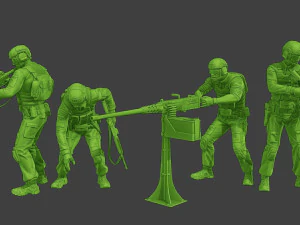 Forces sp&eacute;ciales am&eacute;ricaines USSF1 Pack 1 Modèles 3D en vedette