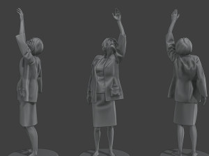 Casual Female Zombie CZ4 0001 3D Print Model
