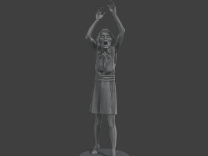 Casual Female Zombie CZ4 0003 3D Druckmodell