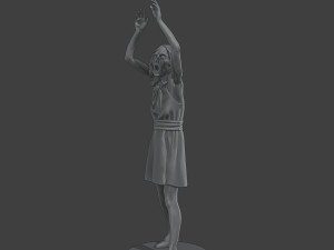Casual Female Zombie CZ4 0003 3D Druckmodell