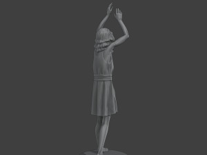 Casual Female Zombie CZ4 0003 3D Druckmodell