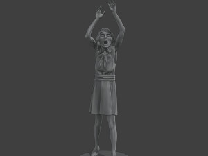 Casual Female Zombie CZ4 0003 3D Druckmodell