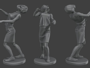 Casual Female Zombie CZ4 0005 3D Print Model