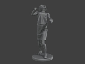 Casual Female Zombie CZ4 0005 3D Print Model