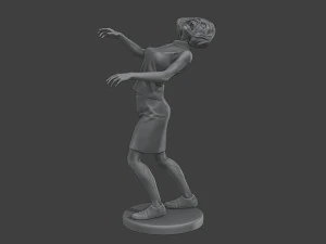 Казуальна жіноча зомбі CZ4 0005 3D Принт Модель