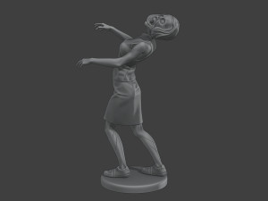 Casual Female Zombie CZ4 0005 3D Print Model