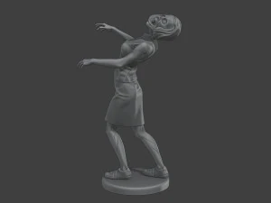 Казуальна жіноча зомбі CZ4 0005 3D Принт Модель