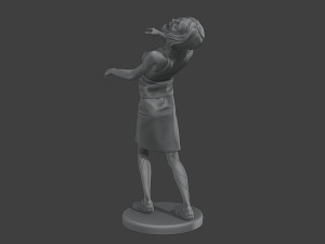Casual Female Zombie CZ4 0005 3D Print Model