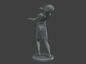 Казуальна жіноча зомбі CZ4 0005 3D Принт Модель