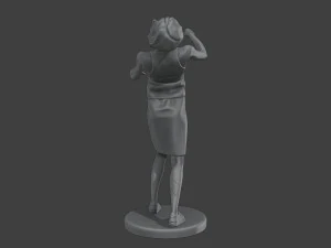 Казуальна жіноча зомбі CZ4 0005 3D Принт Модель