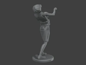 Казуальна жіноча зомбі CZ4 0005 3D Принт Модель