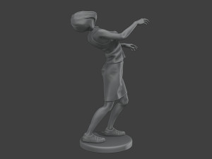 Casual Female Zombie CZ4 0005 3D Print Model