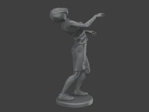 Казуальна жіноча зомбі CZ4 0005 3D Принт Модель