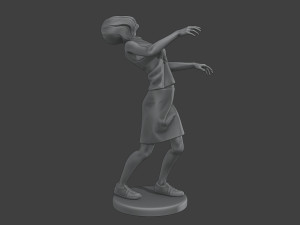 Casual Female Zombie CZ4 0005 3D Print Model