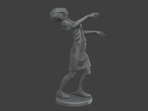 Казуальна жіноча зомбі CZ4 0005 3D Принт Модель