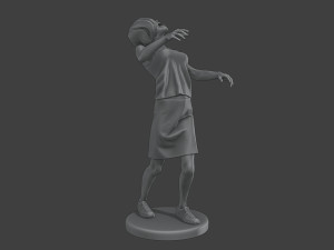 Casual Female Zombie CZ4 0005 3D Print Model