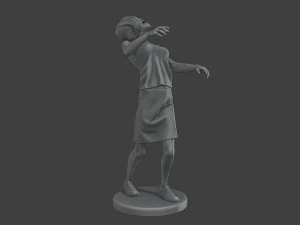 Казуальна жіноча зомбі CZ4 0005 3D Принт Модель