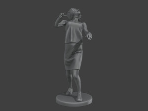 Casual Female Zombie CZ4 0005 3D Print Model