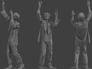 Casual Male Zombie CZ4 0001 3D Print Model