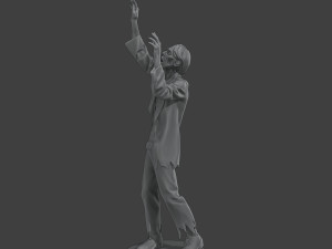 Casual Male Zombie CZ4 0001 Model do druku 3D