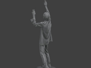 Casual Male Zombie CZ4 0001 Model do druku 3D