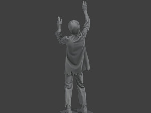 Casual Male Zombie CZ4 0001 Model do druku 3D