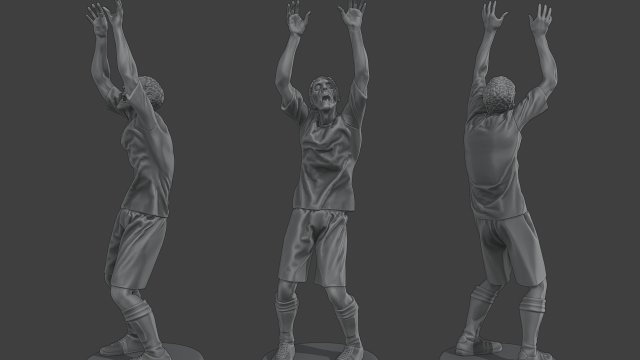Casual Male Zombie CZ4 0003 3D Print Model .c4d .max .obj .3ds .fbx .stl .blend 