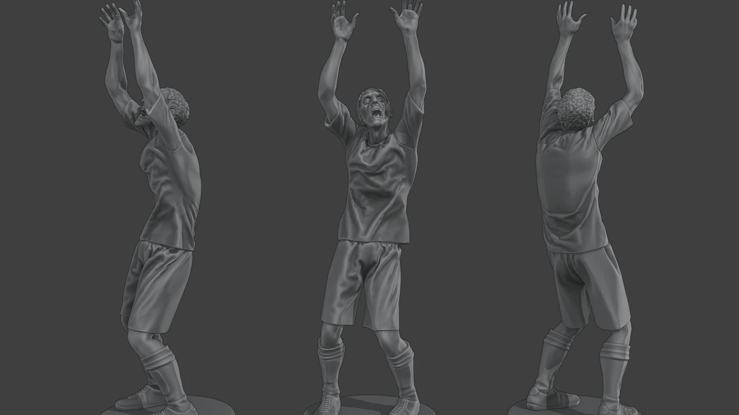 Casual Male Zombie CZ4 0003 3D Print Model .c4d .max .obj .3ds .fbx .stl .blend 