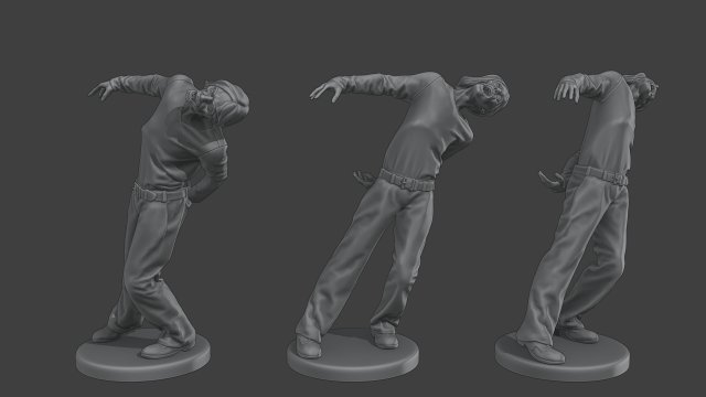Casual Male Zombie CZ4 0005 3Dプリントモデル .c4d .max .obj .3ds .fbx .stl .blend 