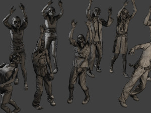 Casual Zombie CZ4 Pack 1 3D Print Model
