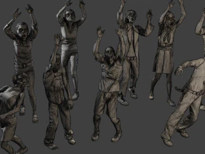 Casual Zombie CZ4 Pack 1 3D Print Model