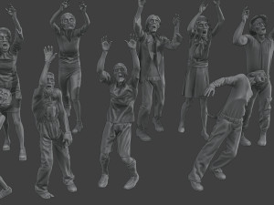 Casual Zombie CZ4 Pack 1 3D Print Model