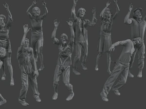 Casual Zombie CZ4 Pack 1 3D Print Model