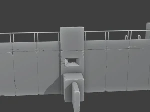 Concrete Wall Base Pack 1 3D Print Model