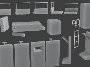 Concrete Wall Base Pack 1 Model do druku 3D