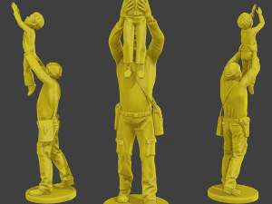 Diorama concreto Zombies vs Soldati Modello di stampa 3D