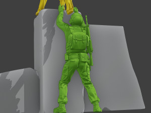 Diorama Girl rescue 01 3D Принт Модель