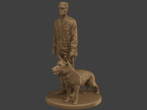 Czechoslovak communist Police K9 001 3Dプリントモデル