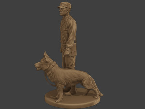 Czechoslovak communist Police K9 001 3Dプリントモデル