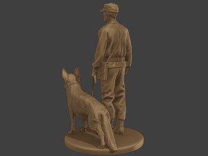 Czechoslovak communist Police K9 001 3Dプリントモデル