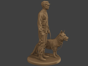 Czechoslovak communist Police K9 001 3Dプリントモデル