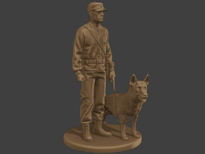 Czechoslovak communist Police K9 001 3Dプリントモデル
