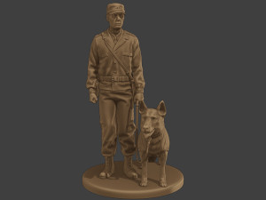 Czechoslovak communist Police K9 001 3Dプリントモデル