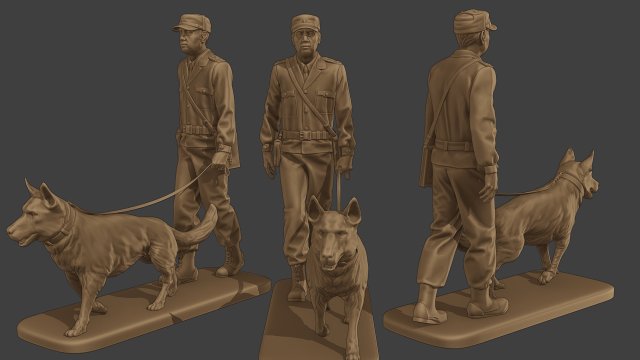 Czechoslovak communist Police K9 002 3D-Druckmodell .c4d .max .obj .3ds .fbx .stl .blend 