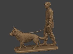 Czechoslovak communist Police K9 002 3D-Druckmodell