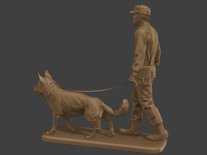 Czechoslovak communist Police K9 002 3D-Druckmodell