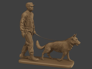 Czechoslovak communist Police K9 002 3D-Druckmodell