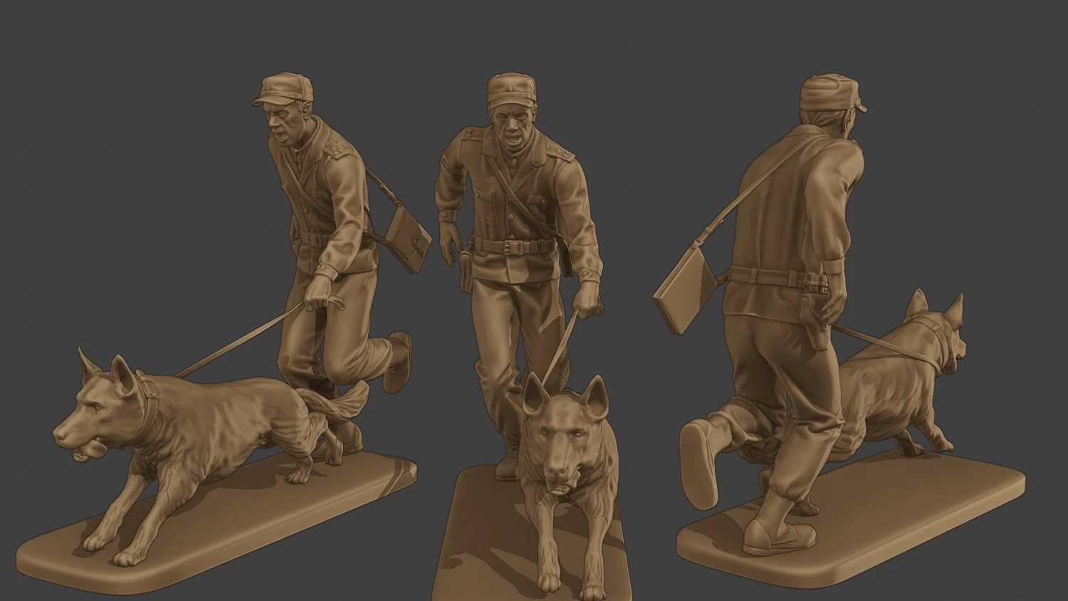 Czechoslovak communist Police K9 003 3D Print Model .c4d .max .obj .3ds .fbx .stl .blend 